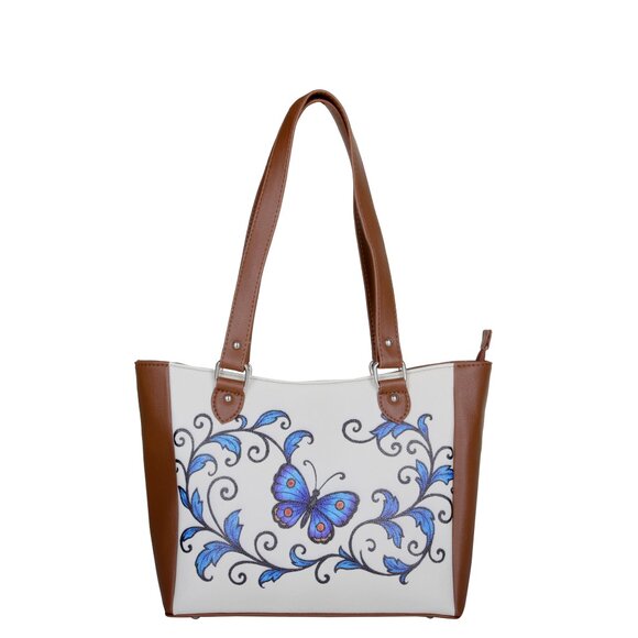 Printed Leather Shoulder Tote Bag for Women–Sling Bag Daily Use Purse for Office - Picture 1 of 10
